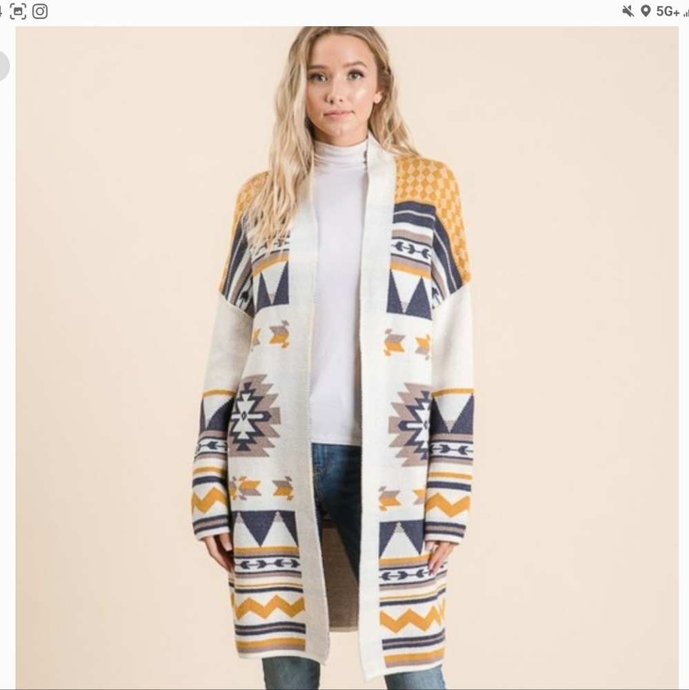 Lavender Tribe gorgeous wool blend super soft South west cardigan - Picture 8 of 9